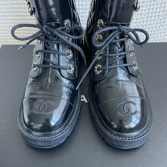 CHANEL Authentic CC logo Boots black 36 - Picture 11 of 12